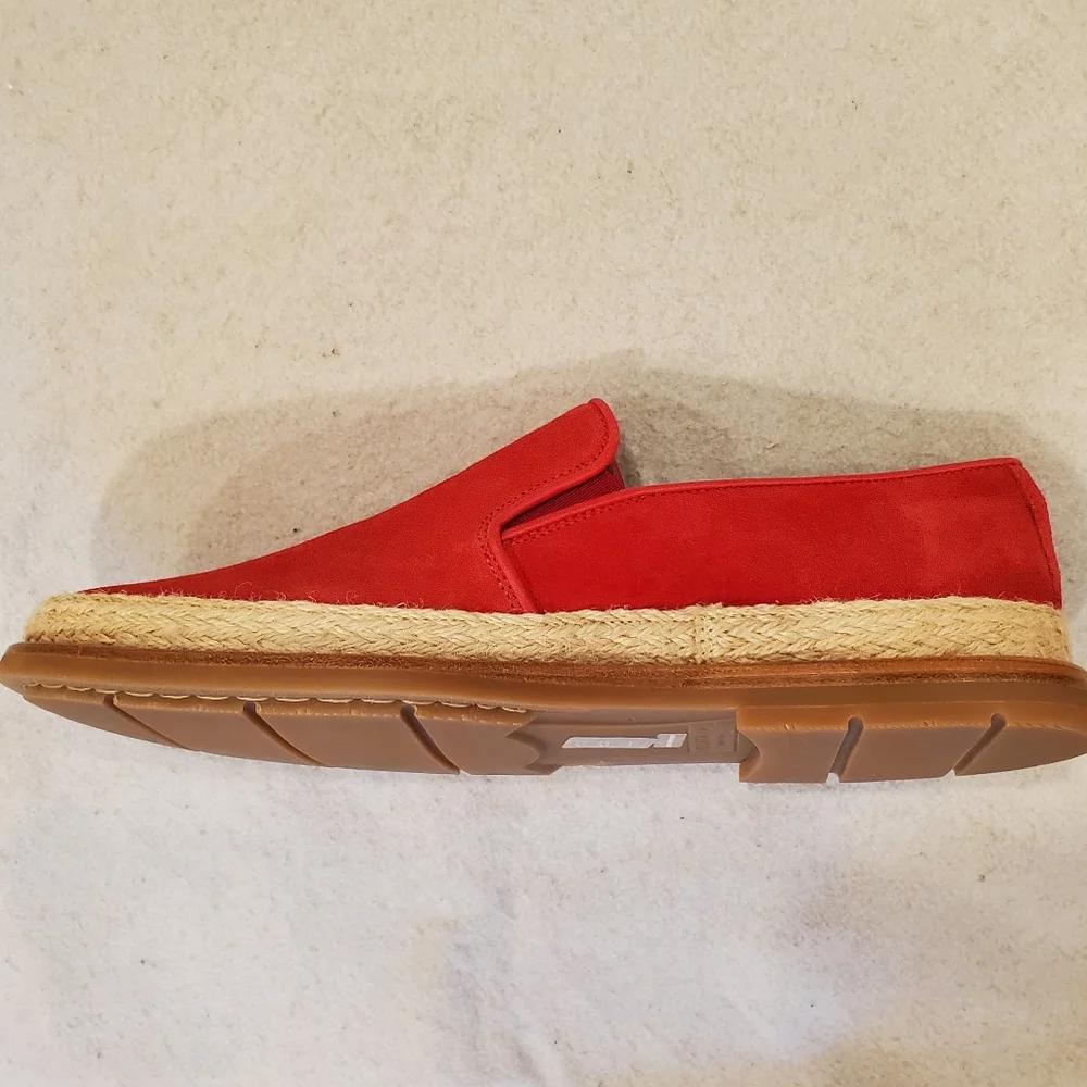 Aquatalia Zayn Suede Loafer Red Size 11.5 Shoes New